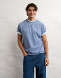 Camiseta Gráfica con Logo Ae - Azul 0181_5686_415_of