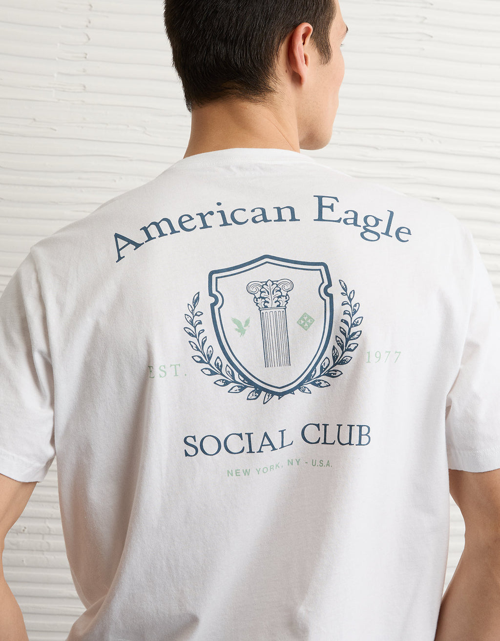 Camiseta Gráfica con Logo Ae - Blanco 0181_5687_100_of
