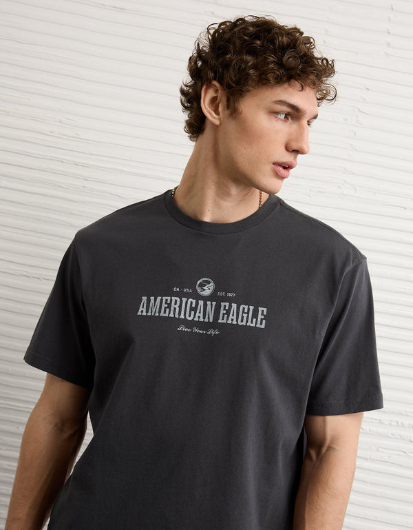 Camiseta Gráfica con Logo Ae - Generico