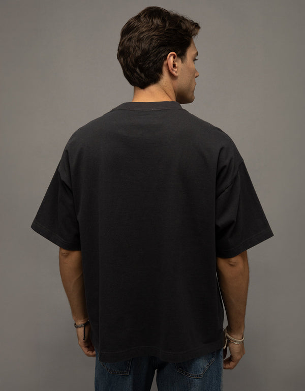 Camiseta Gráfica con Logo Ae Relaxed - Gris