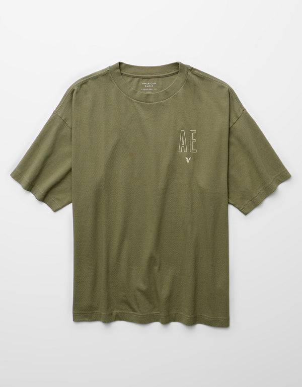 Camiseta Gráfica con Logo Ae Relaxed - Generico