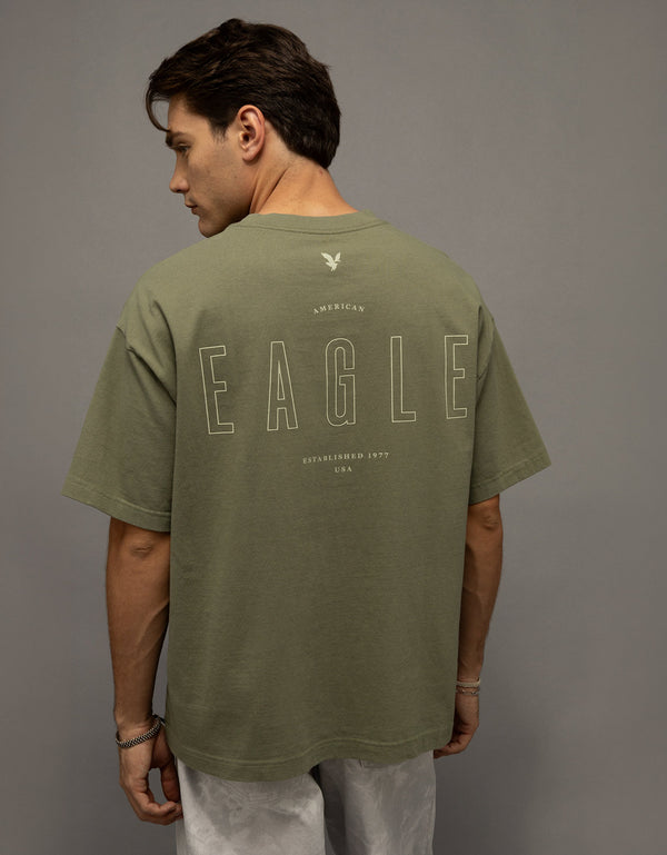 Camiseta Gráfica con Logo Ae Relaxed - Generico