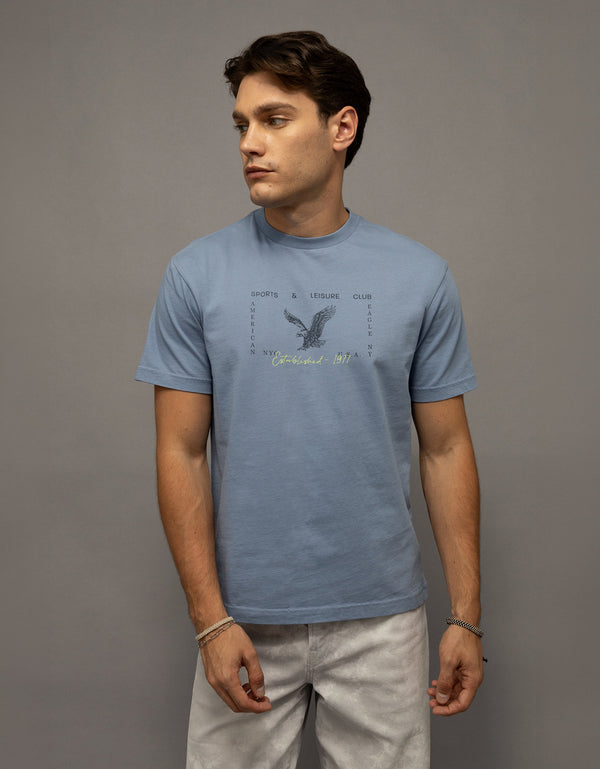 Camiseta gráfica de ajuste estándar Ae - Azul
