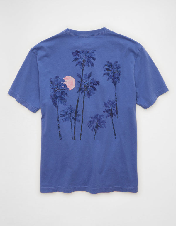 Camiseta Gráfica de Destino Ajuste Estándar Ae - Azul