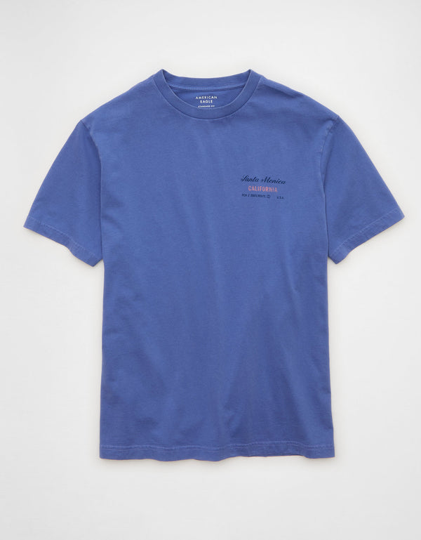 Camiseta Gráfica de Destino Ajuste Estándar Ae - Azul