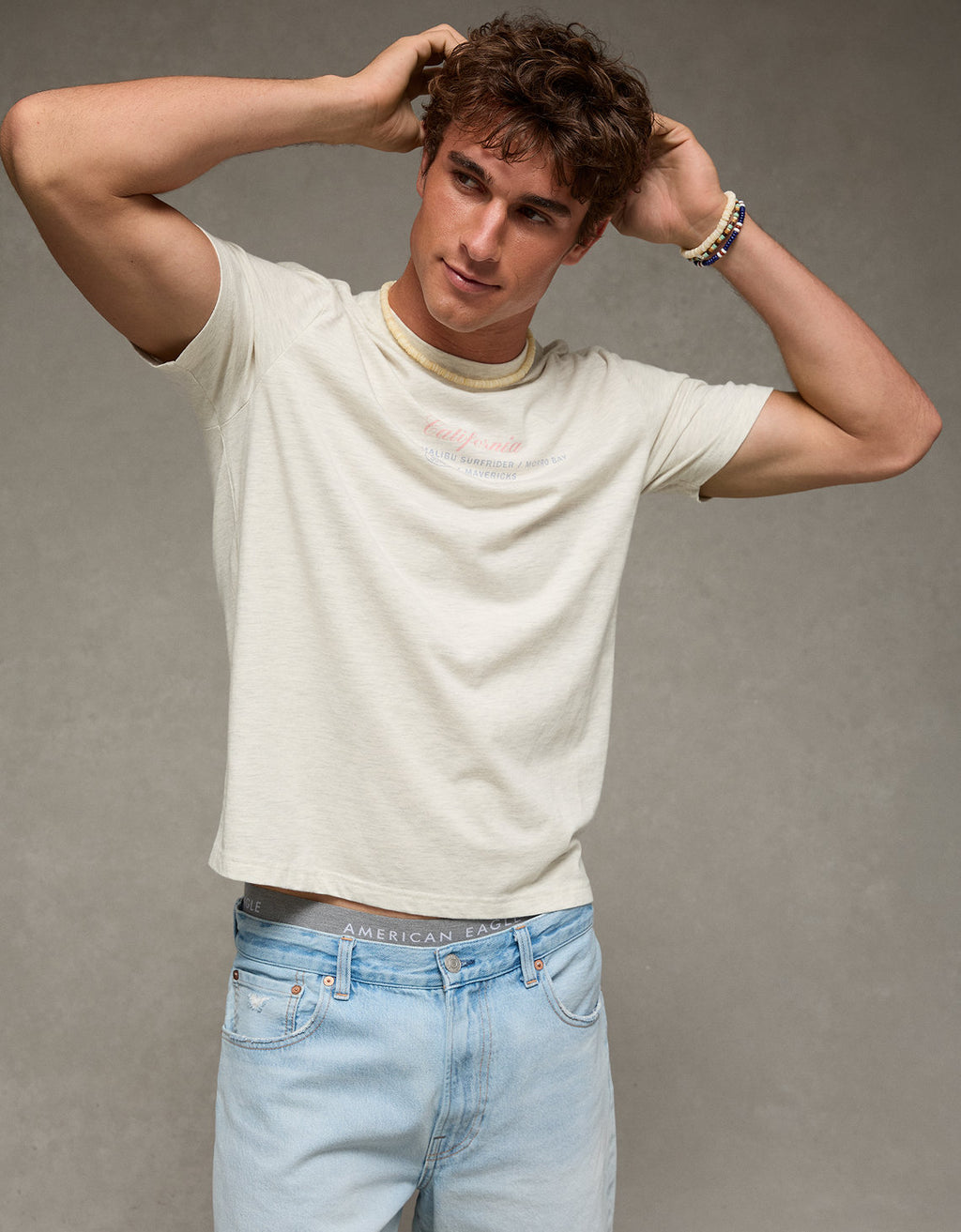 Camiseta Gráfica de Destino Ajuste Estándar Ae - Gris 0181_5914_006_l1