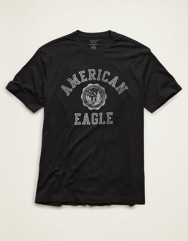 Camiseta con logotipo gráfico de ajuste estándar Ae - Gris