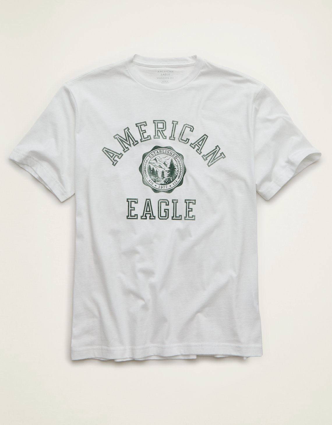 Camiseta con logotipo gráfico de ajuste estándar Ae - Blanco 0181_5930_100_f