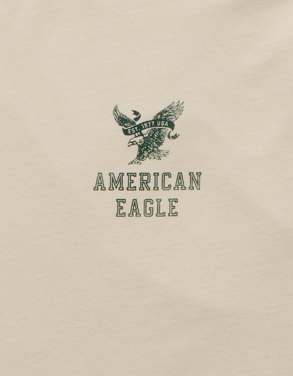 Camiseta con logotipo gráfico de ajuste estándar Ae - Caqui