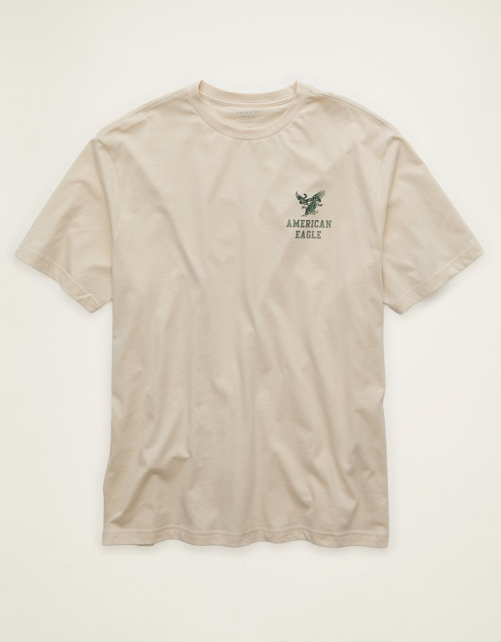 Camiseta con logotipo gráfico de ajuste estándar Ae - Caqui 0181_5930_210_f