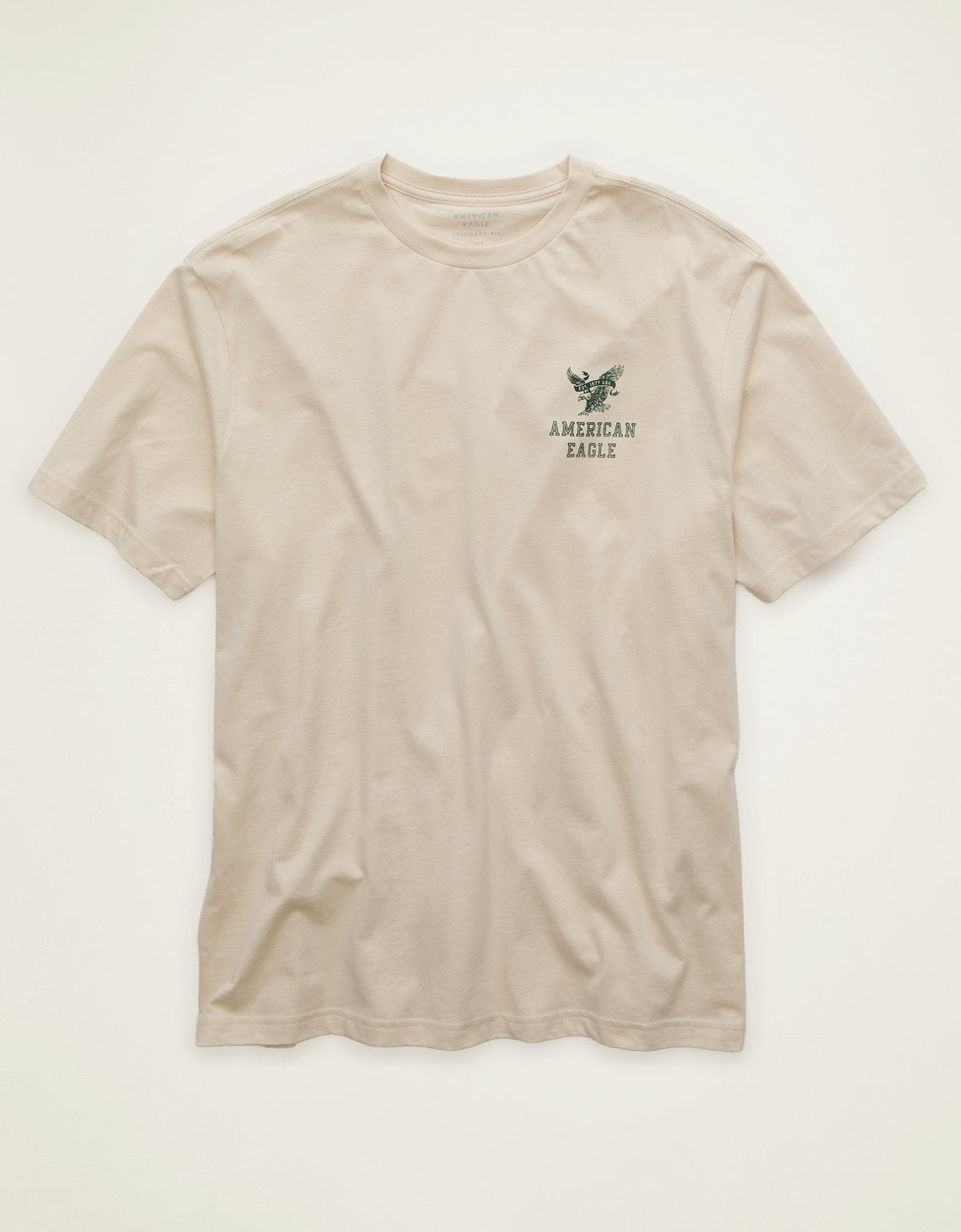 Camiseta con logotipo gráfico de ajuste estándar Ae - Caqui 0181_5930_210_f
