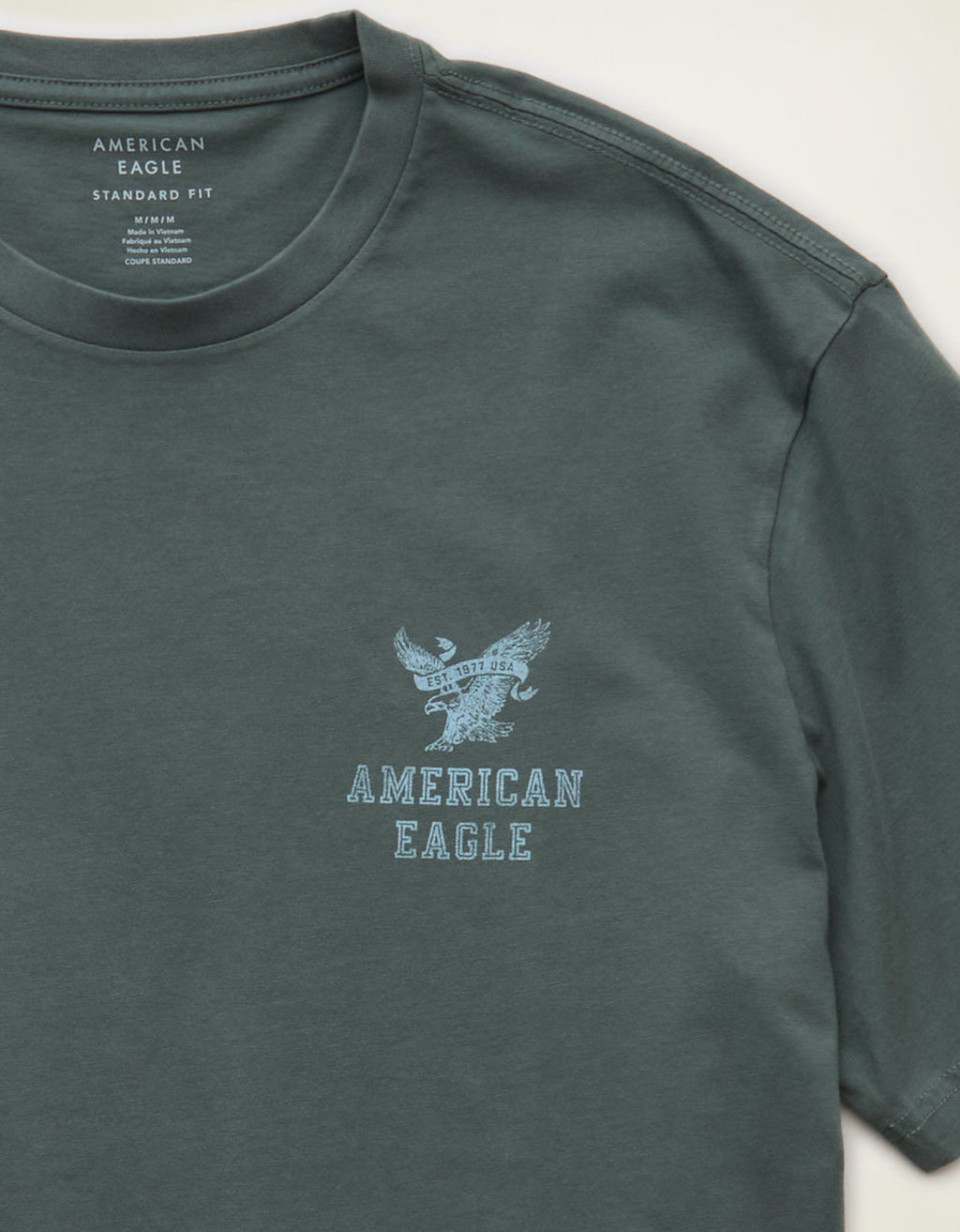 Camiseta con logotipo gráfico de ajuste estándar Ae - Verde 0181_5931_308_d1