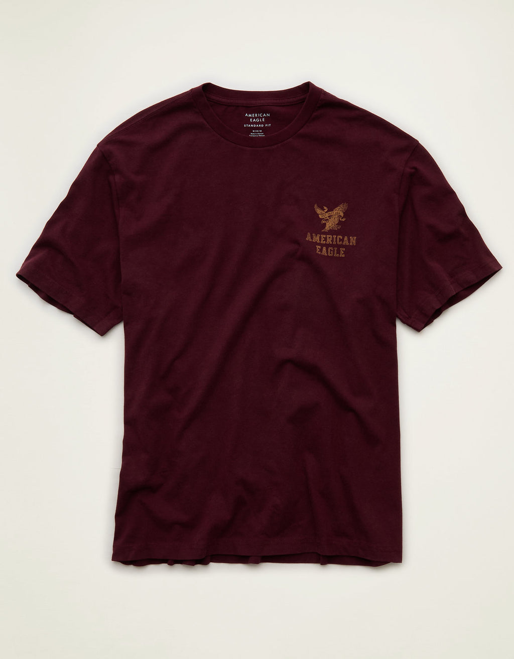 Camiseta con logotipo gráfico de ajuste estándar Ae - Vinotinto 0181_5931_613_f