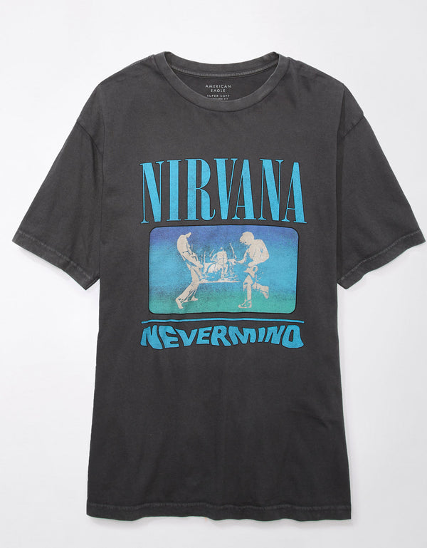 Camiseta gráfica de Nirvana Ae - Gris