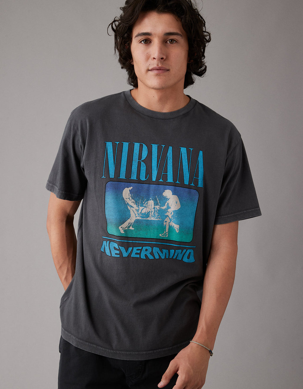 Camiseta gráfica de Nirvana Ae - Gris 0185_3526_023_of