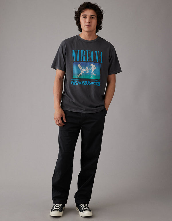 Camiseta gráfica de Nirvana Ae - Gris