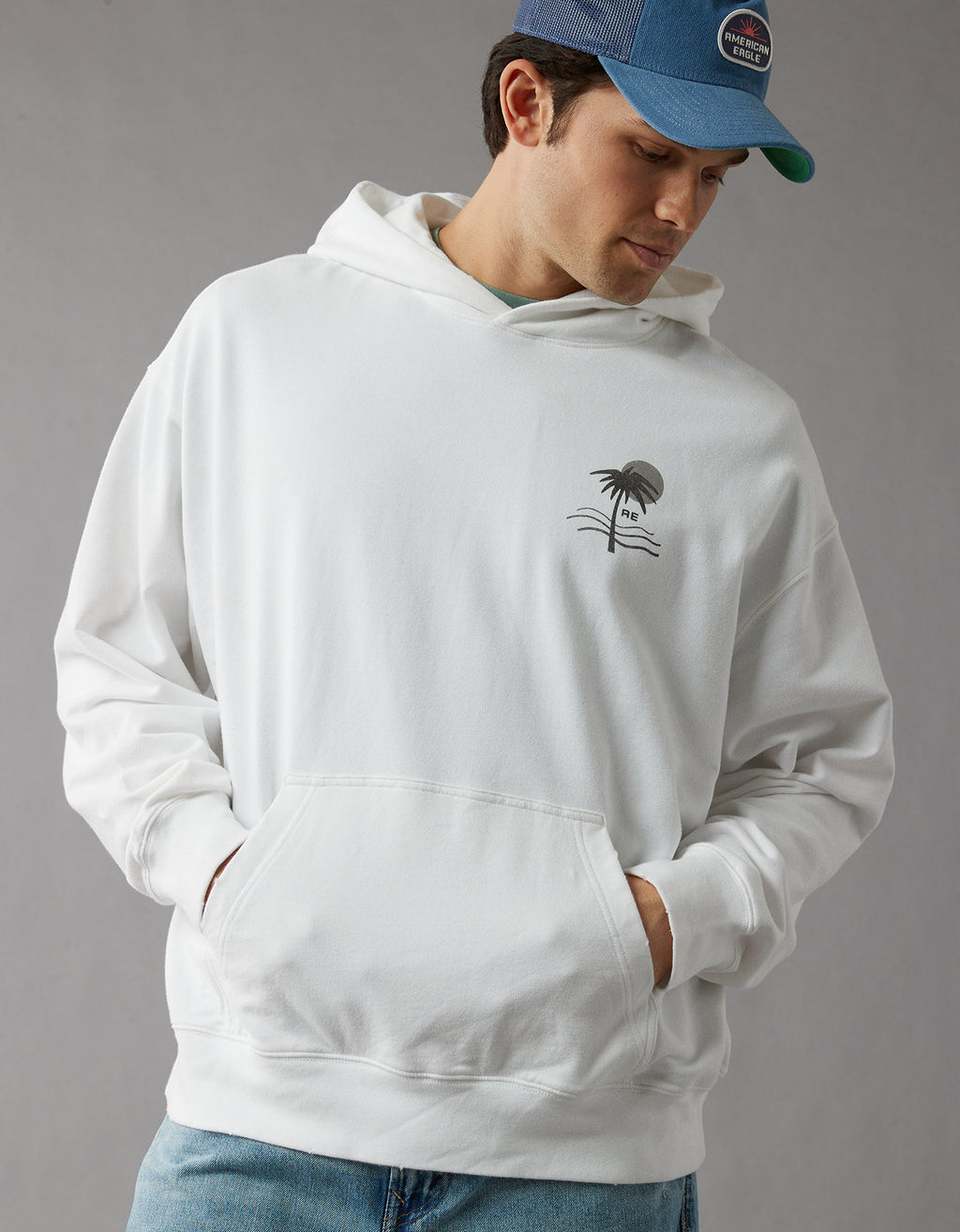 Buzo con capucha Ae Ultra Soft con estampado - Blanco 0193_2271_100_of