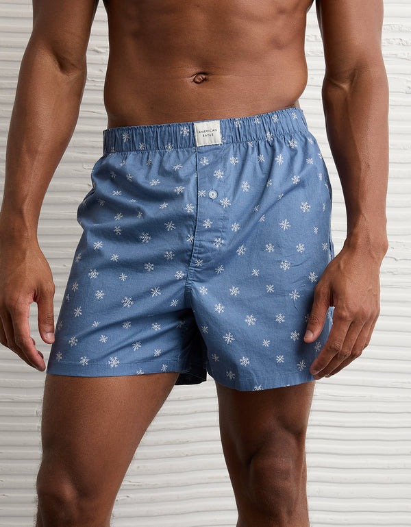 Bóxer corto elástico para hombre de Aeo - Azul