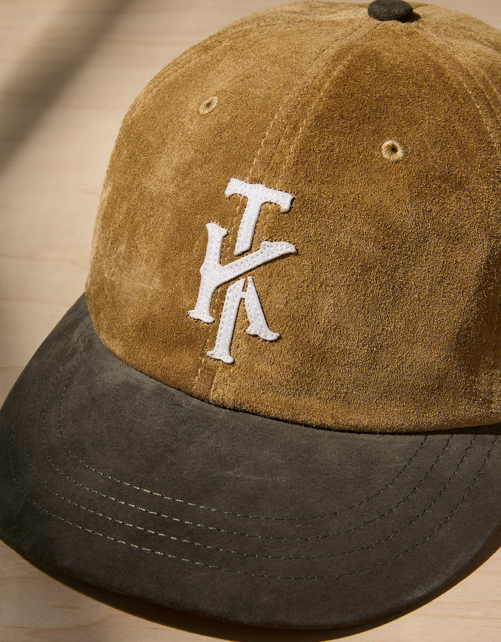 Gorra de béisbol de gamuza Ae x tru Kolors - Caqui 0221_8483_212_d1