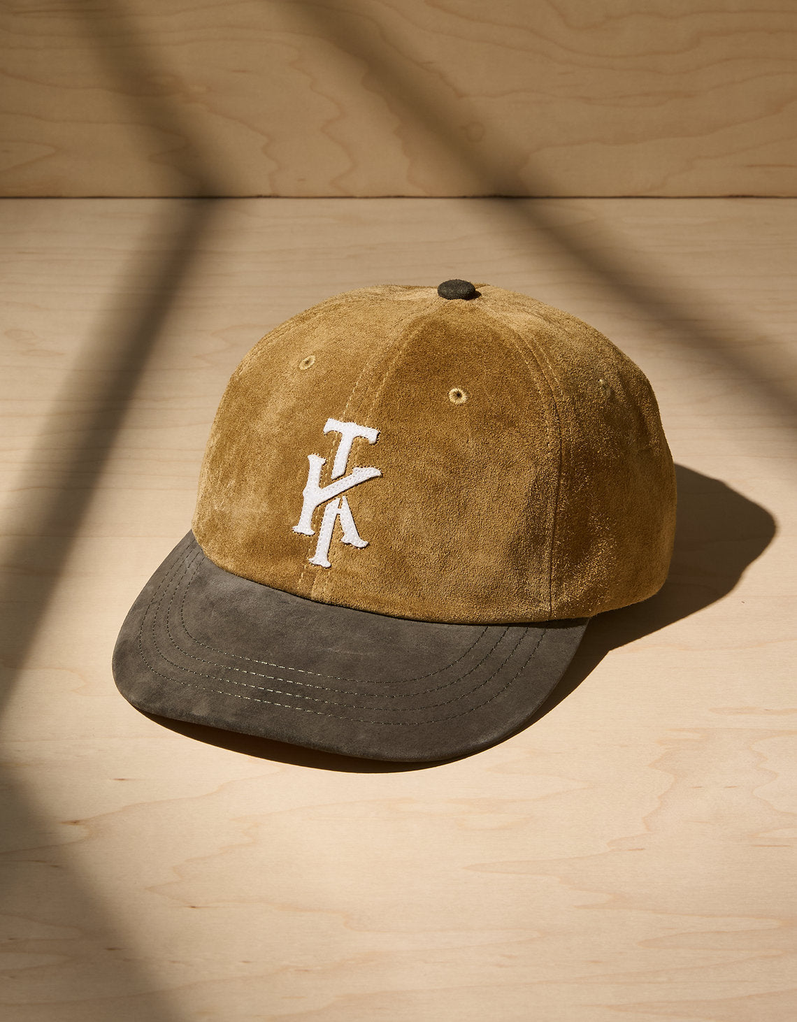 Gorra de béisbol de gamuza Ae x tru Kolors - Caqui 0221_8483_212_f