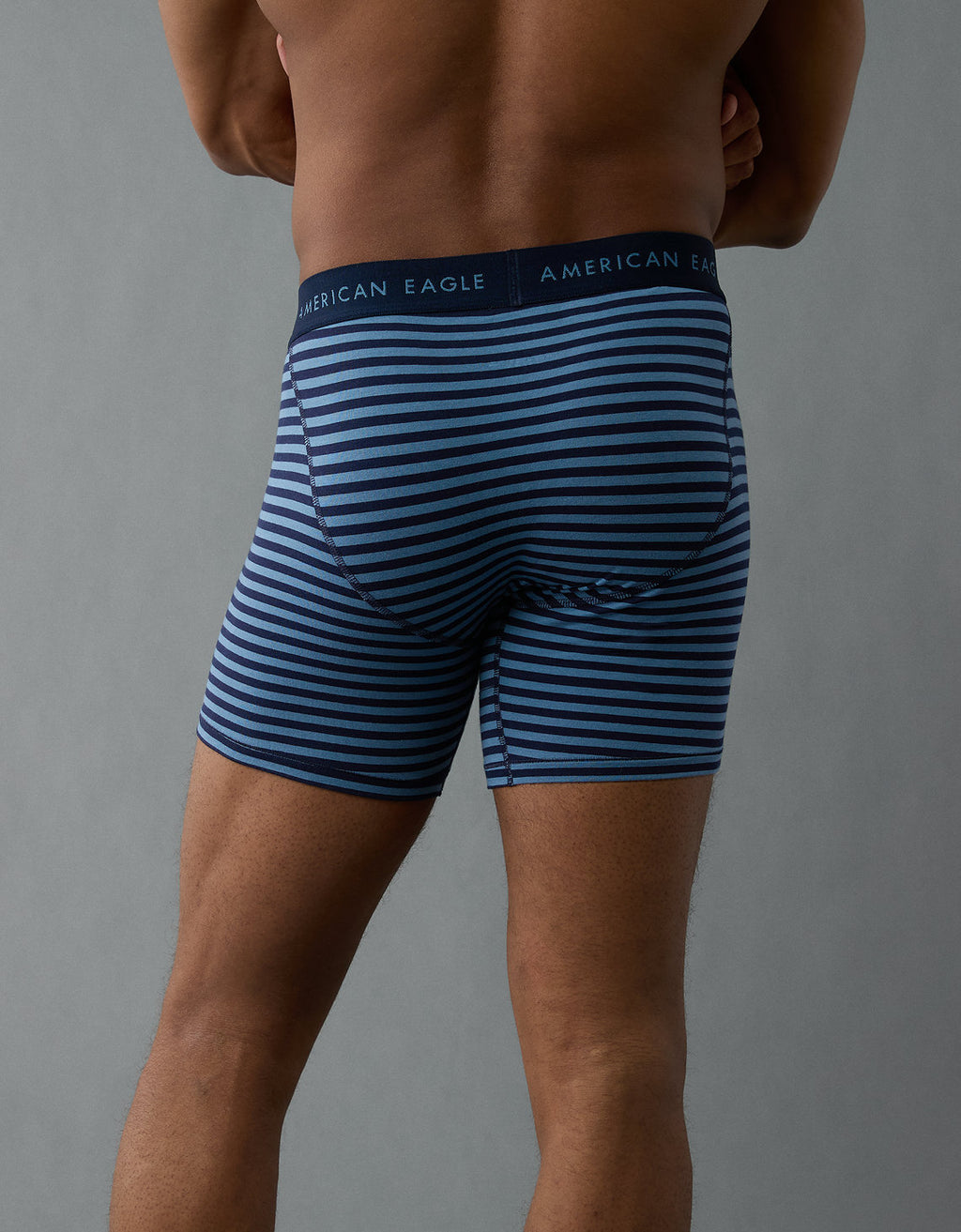 Bóxer Clásico con rayas de 6 para Hombre - Azul 0235_4849_400_ob