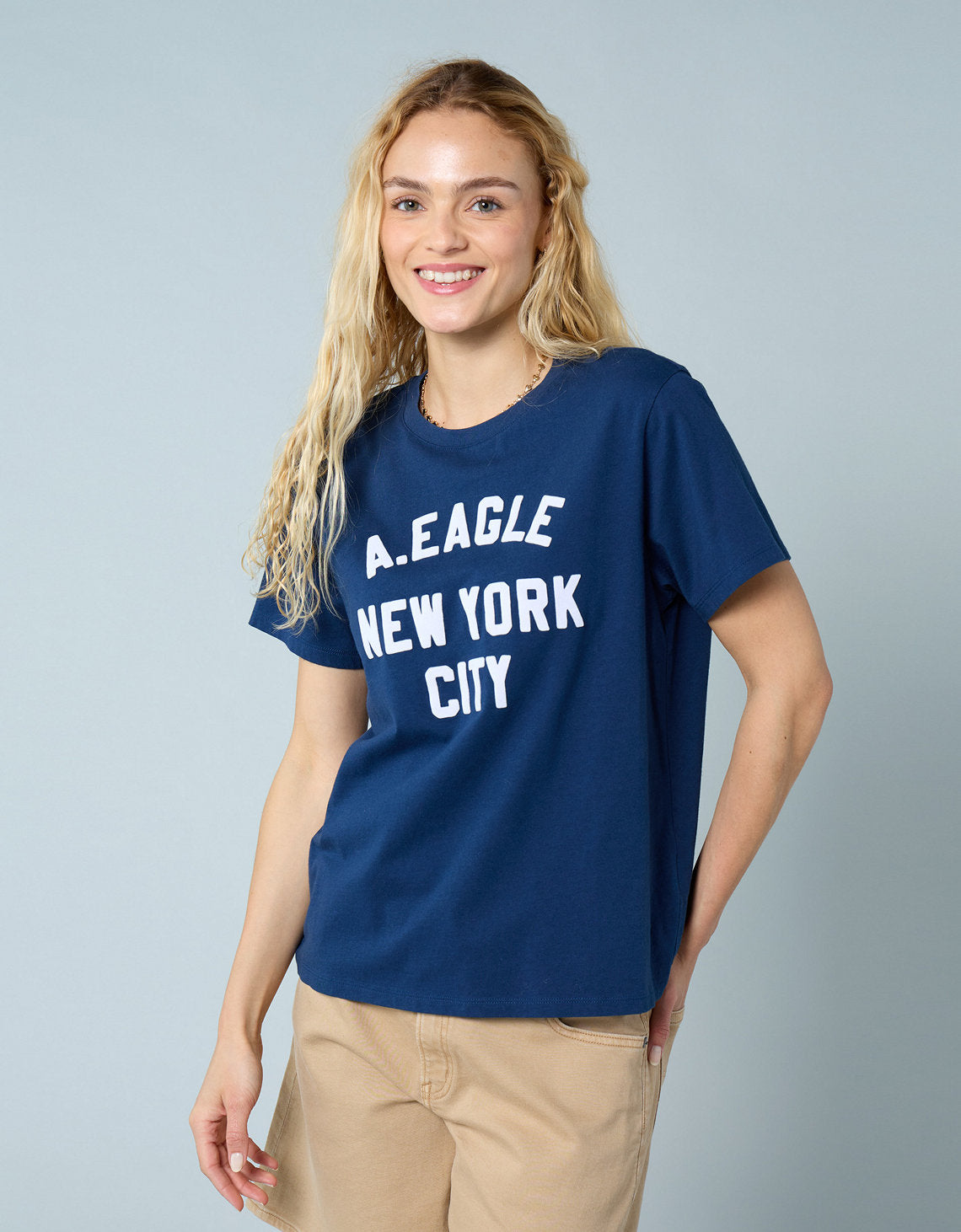 Camiseta Gráfica de Marca Ae - Azul 0300_1040_532_of