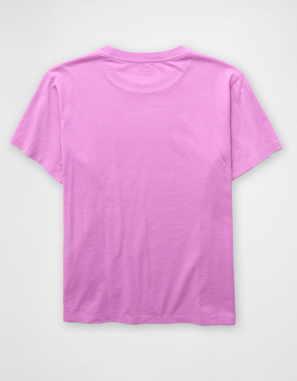 Camiseta Gráfica de Marca Ae - Rosa