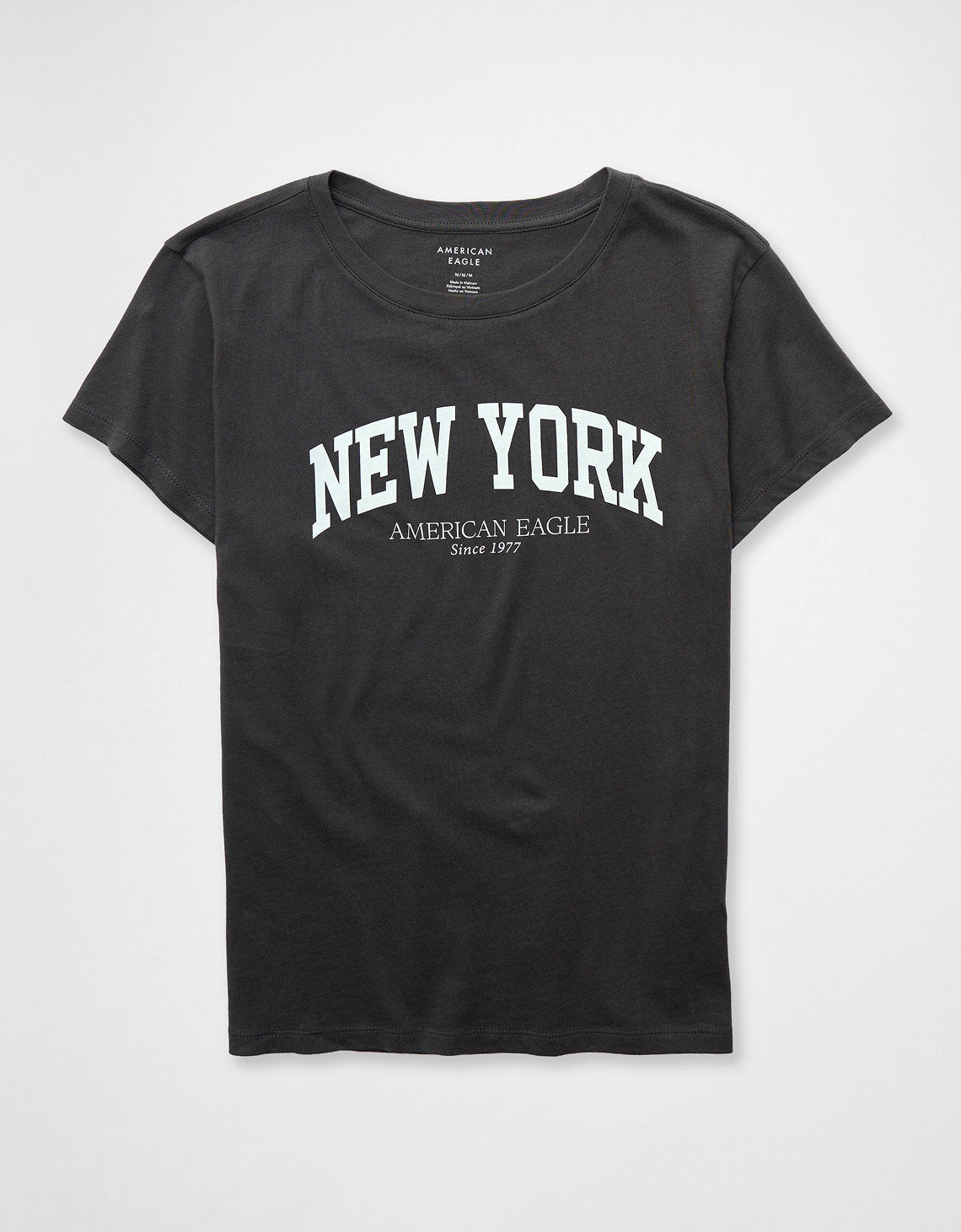 Camiseta Gráfica de Marca Ae - Negro 0300_1150_094_f