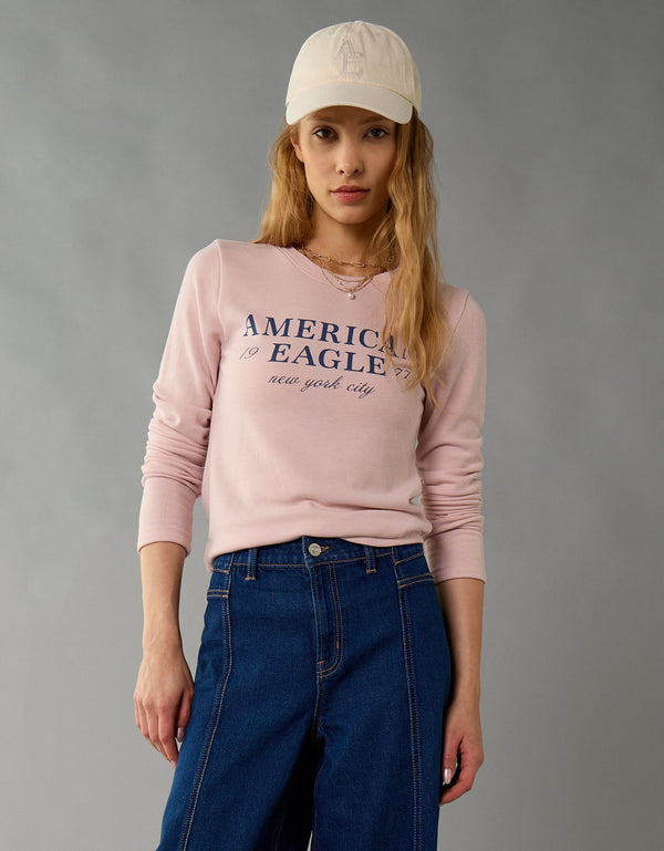 Camiseta Manga Larga Ae - Rosa