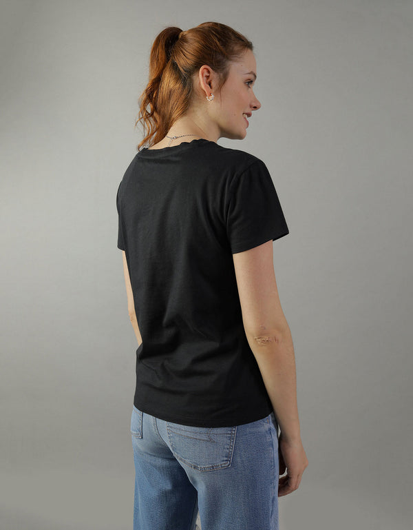 Camiseta AE gráfica con corte ajustado - Negro