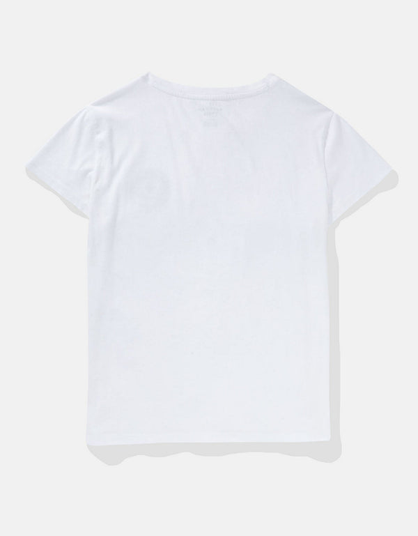 Camiseta AE gráfica con corte ajustado - Blanco