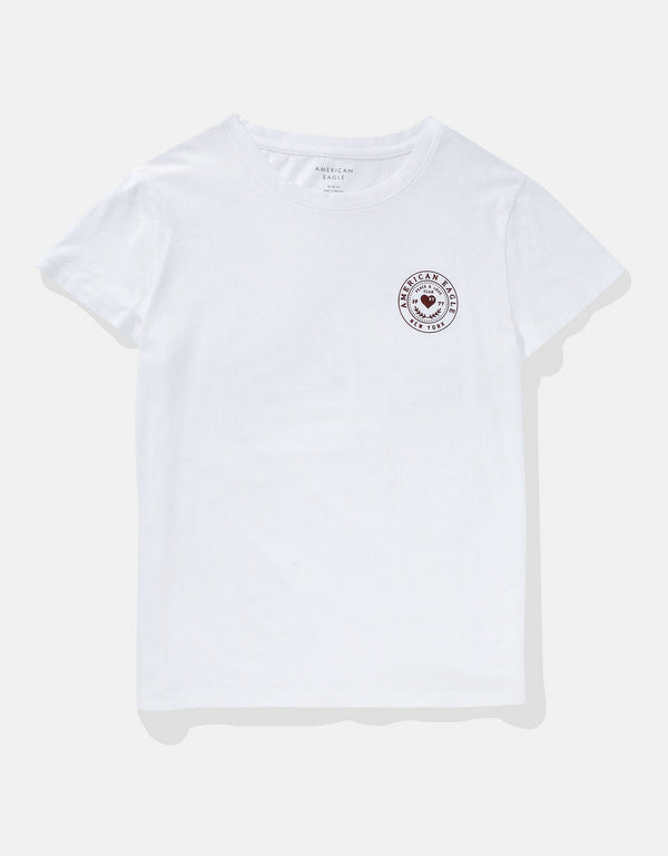 Camiseta AE gráfica con corte ajustado - Blanco