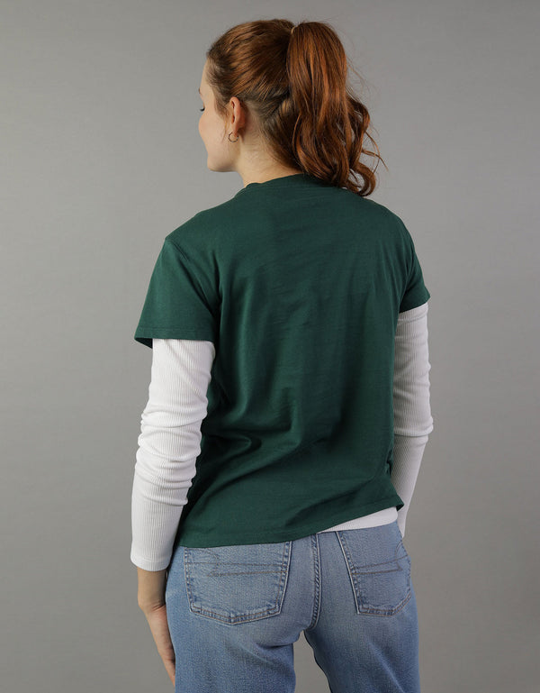 Camiseta AE gráfica con corte ajustado - Verde