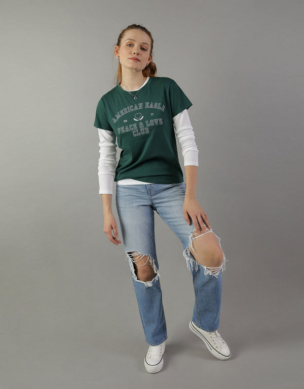 Camiseta AE gráfica con corte ajustado - Verde