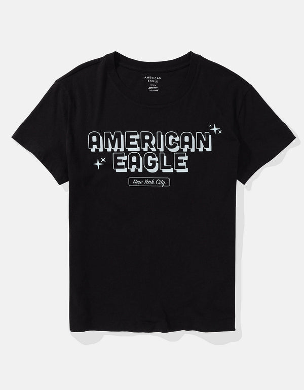 Camiseta AE gráfica con corte ajustado - Negro