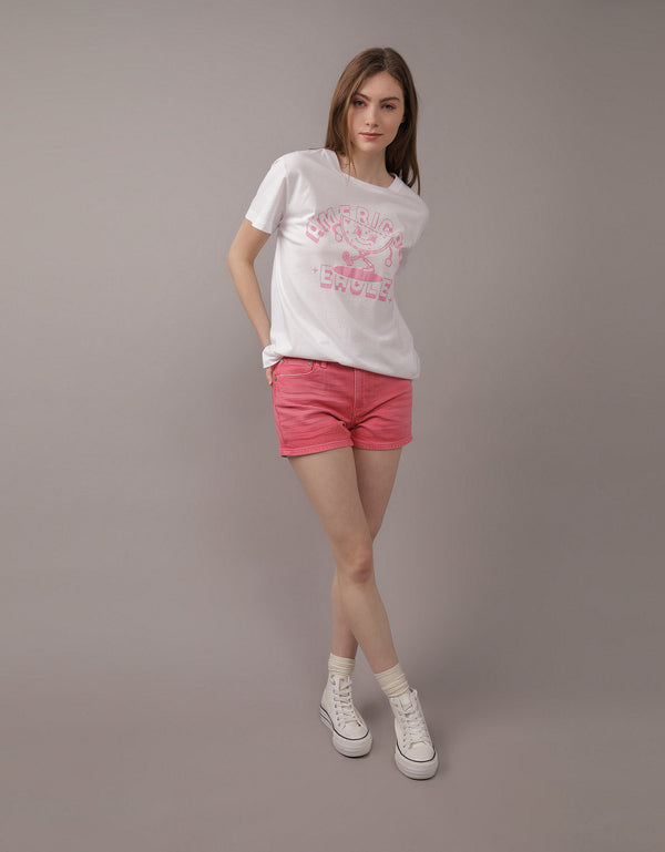 Camiseta AE gráfica con corte ajustado - Blanco