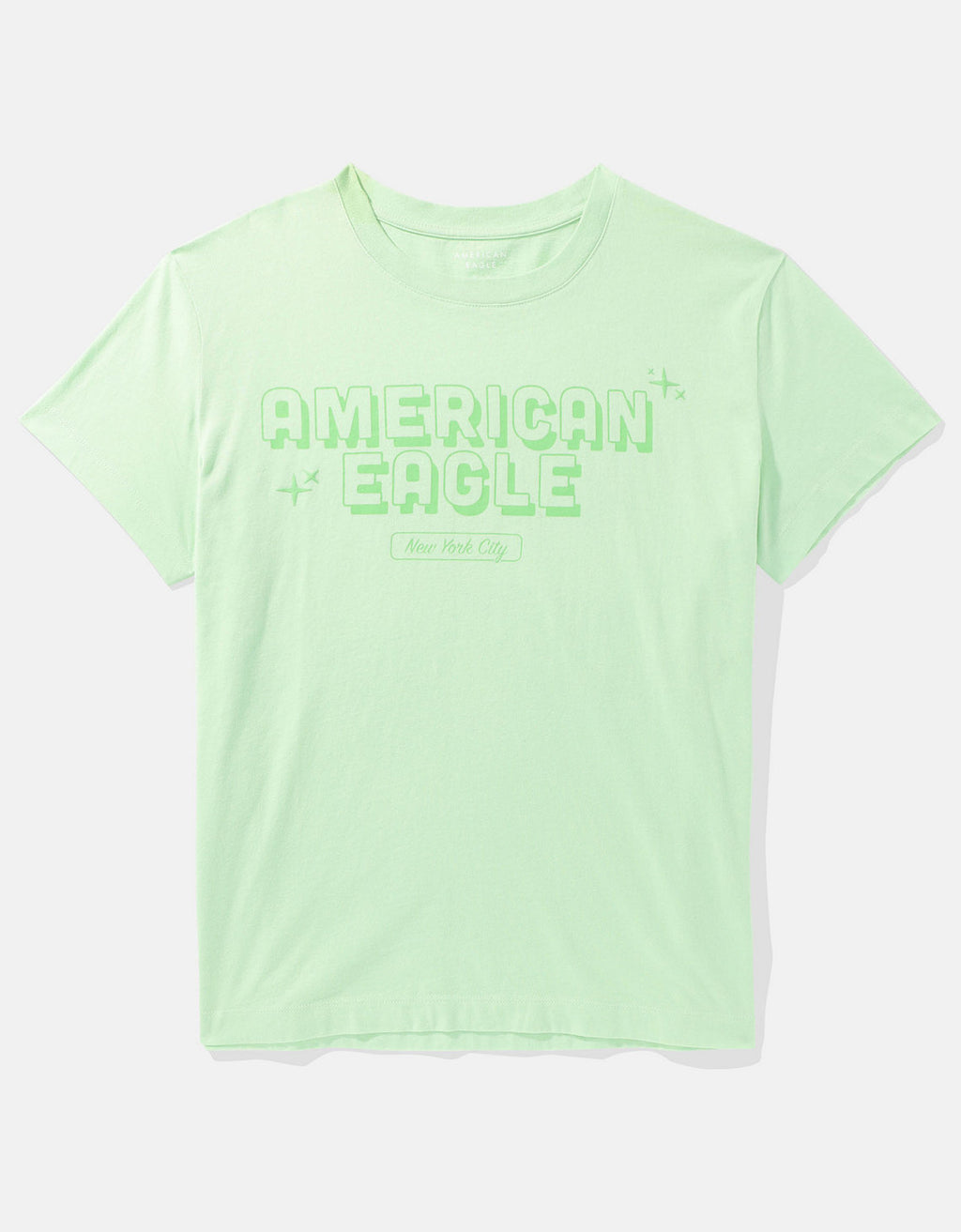 Camiseta AE gráfica con corte ajustado - Verde 0300_9514_300_f