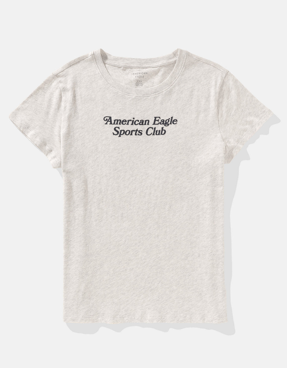 Camiseta AE con estampado manga corta de mujer - Gris 0300_9593_006_f