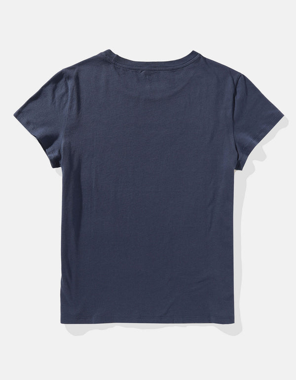 Camiseta AE con estampado manga corta de mujer - Azul