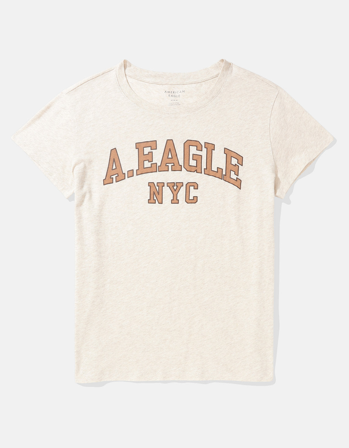 Camiseta con Gráfico Manga Corta Mujer AE - Beige 0300_9750_676_f