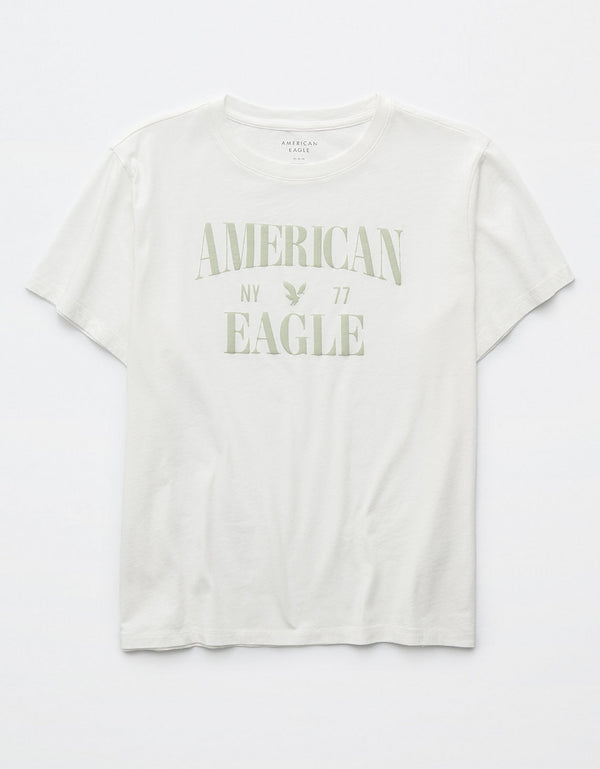 Camiseta con gráfico de mujer AE - Blanco
