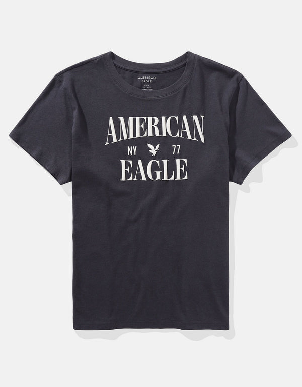 Camiseta con gráfico de mujer AE - Negro