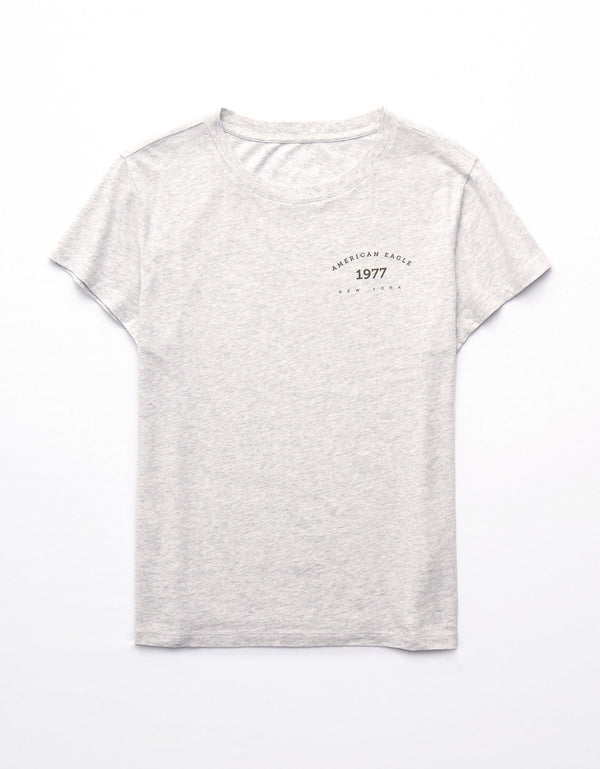 Camiseta con gráfico de mujer AE - Gris