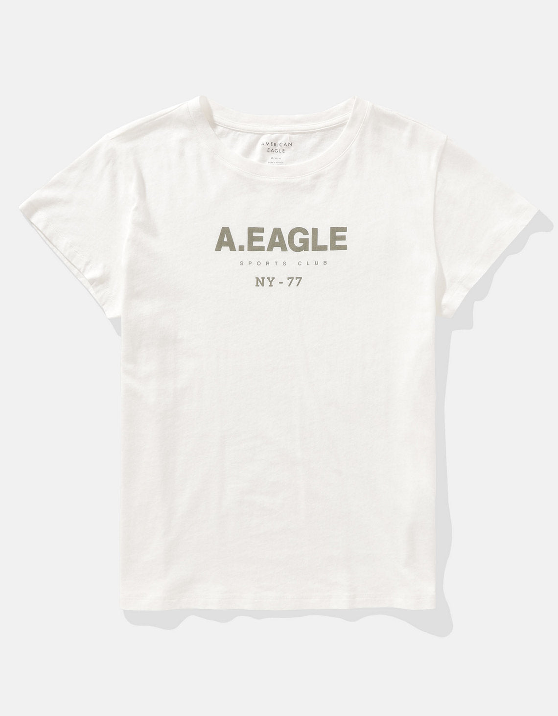 Camiseta con gráfico de mujer AE - Blanco 0300_9932_100_f