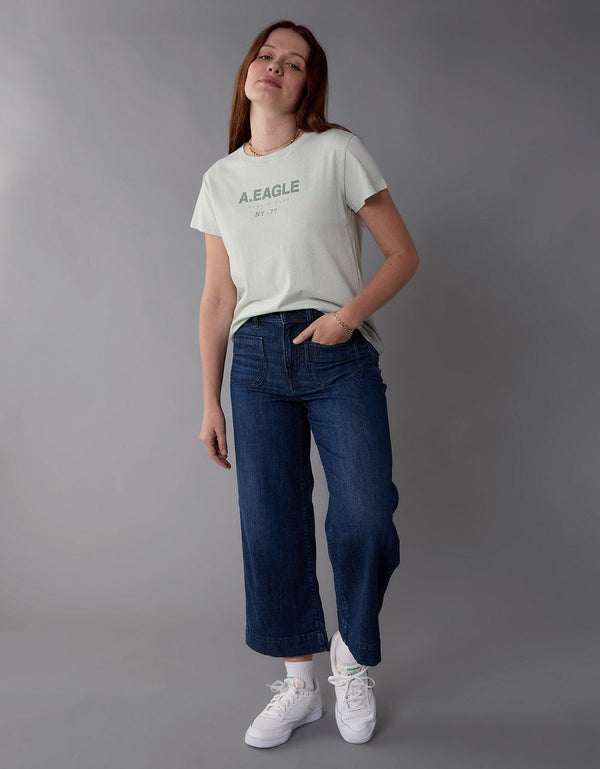 Camiseta con gráfico de mujer AE - Verde
