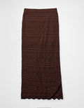 Falda Maxi de Crochet de Tiro Medio Ae Sunchaser - Café 0312_5470_285_f