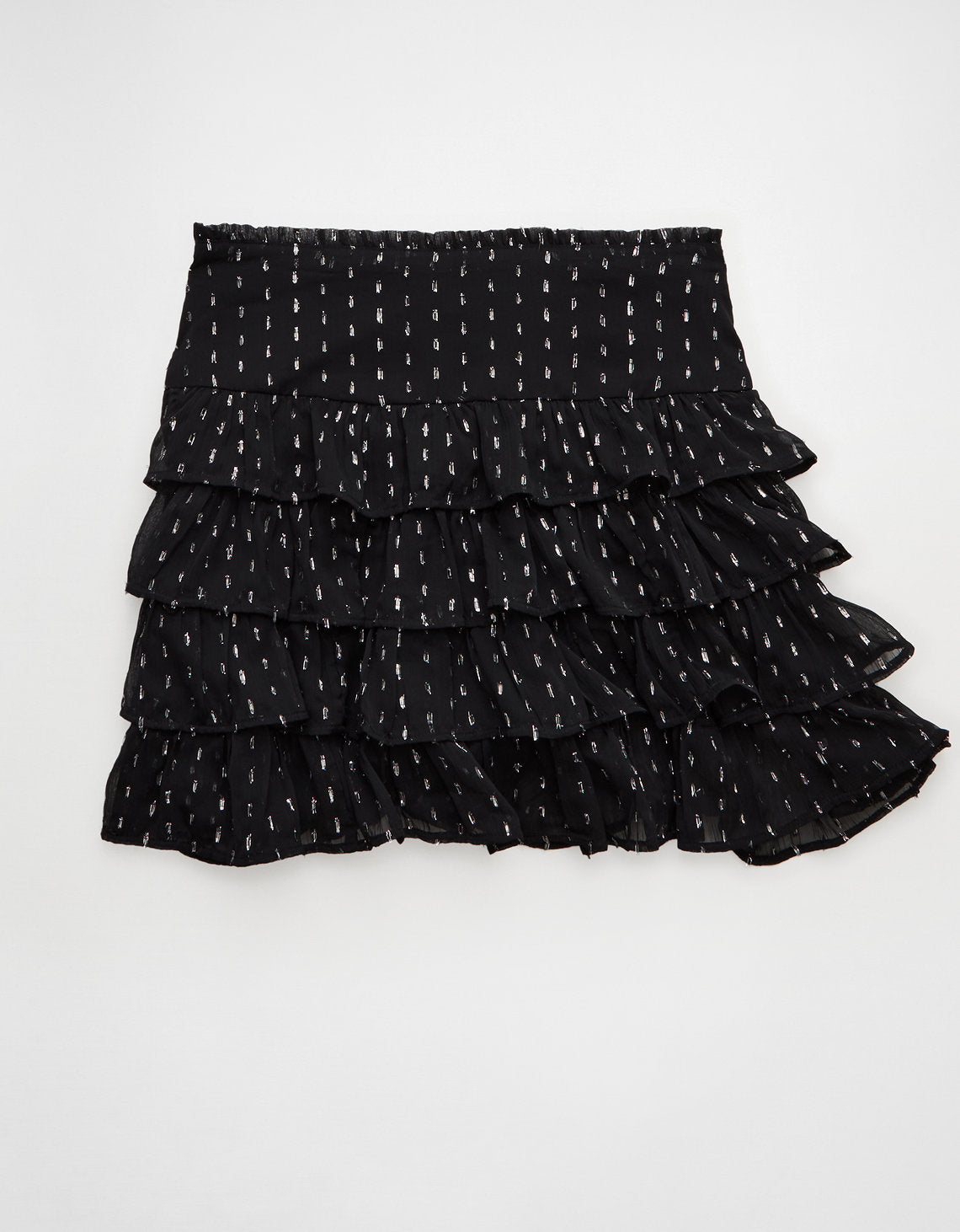 Falda pantalón mini con volante de Ae - Negro 0313_5335_001_f