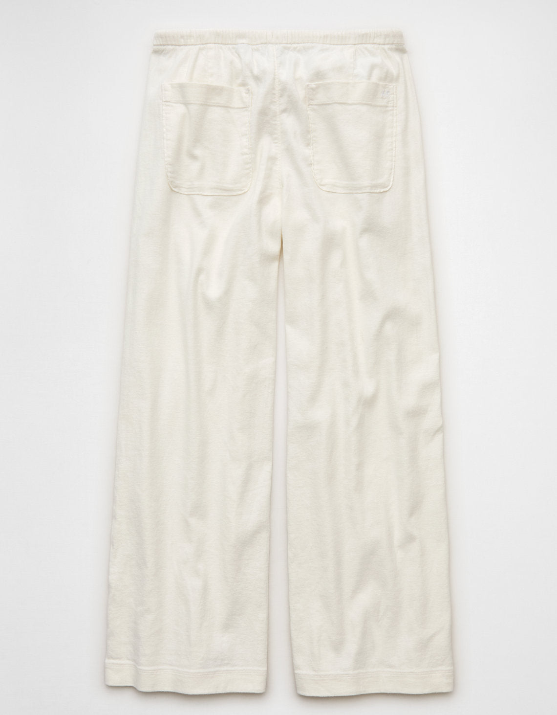 Pantalón Pull-On de lino de tiro bajo Ae - Blanco 0316_5696_100_b