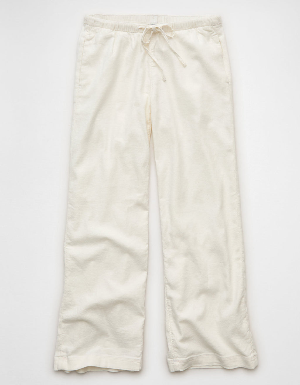 Pantalón Pull-On de lino de tiro bajo Ae - Blanco 0316_5696_100_f