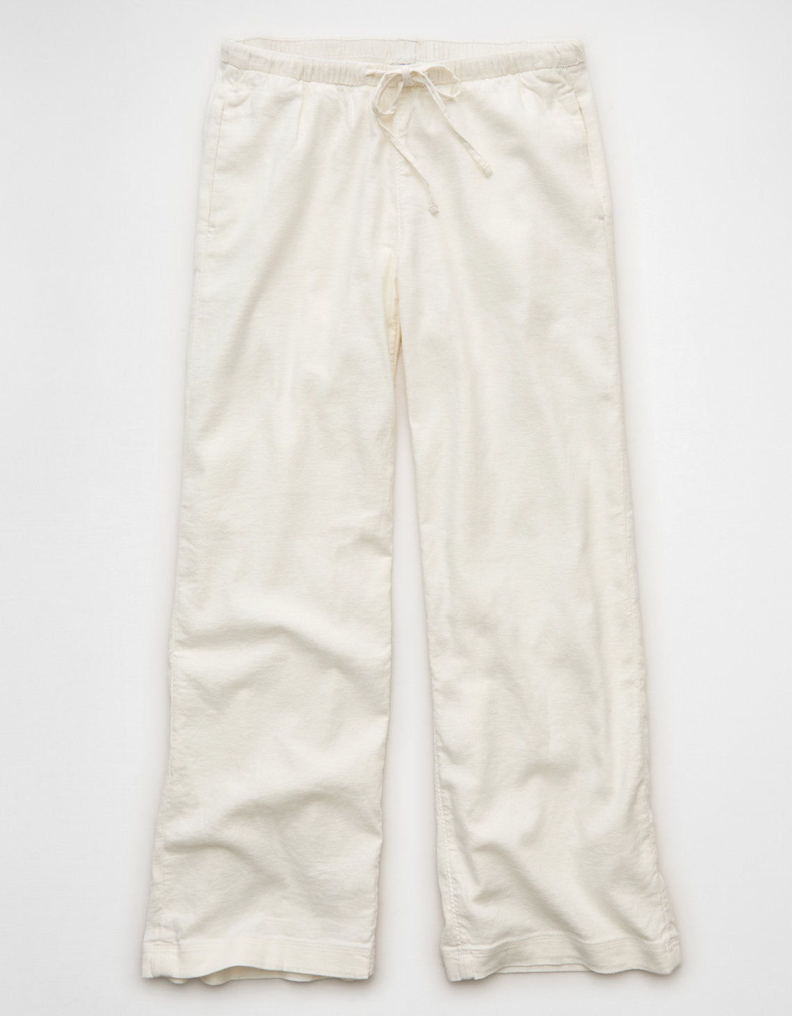 Pantalón Pull-On de lino de tiro bajo Ae - Blanco 0316_5696_100_f